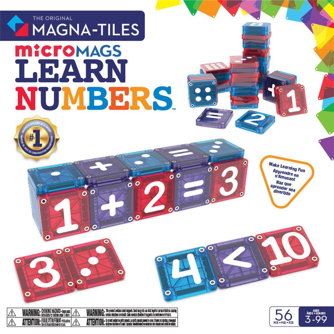 Magna-tiles Learn Numbers   Math   Micromags Byggesæt Geekd Dk