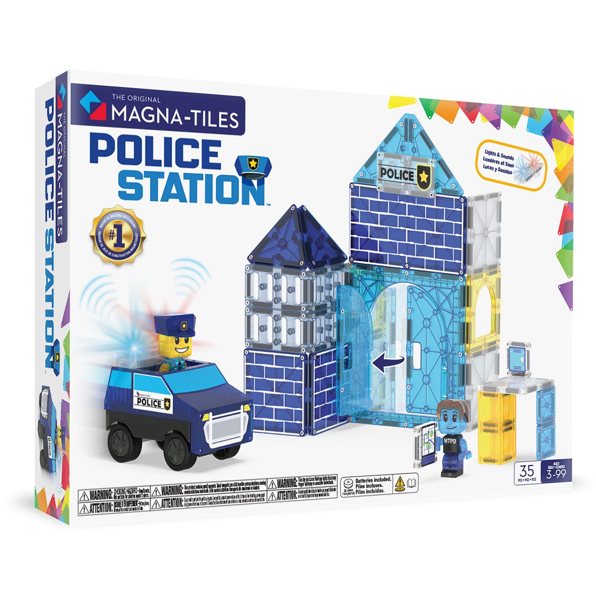 Magna-tiles Police Station   Magnetisk Byggesæt Geekd Dk