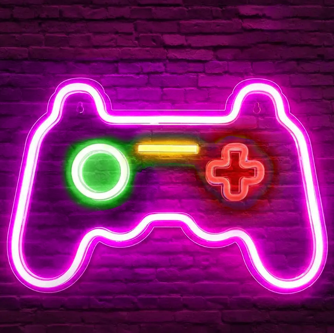 Mecharite Controller Led Neon Skilt Pink Lampe Geekd Dk