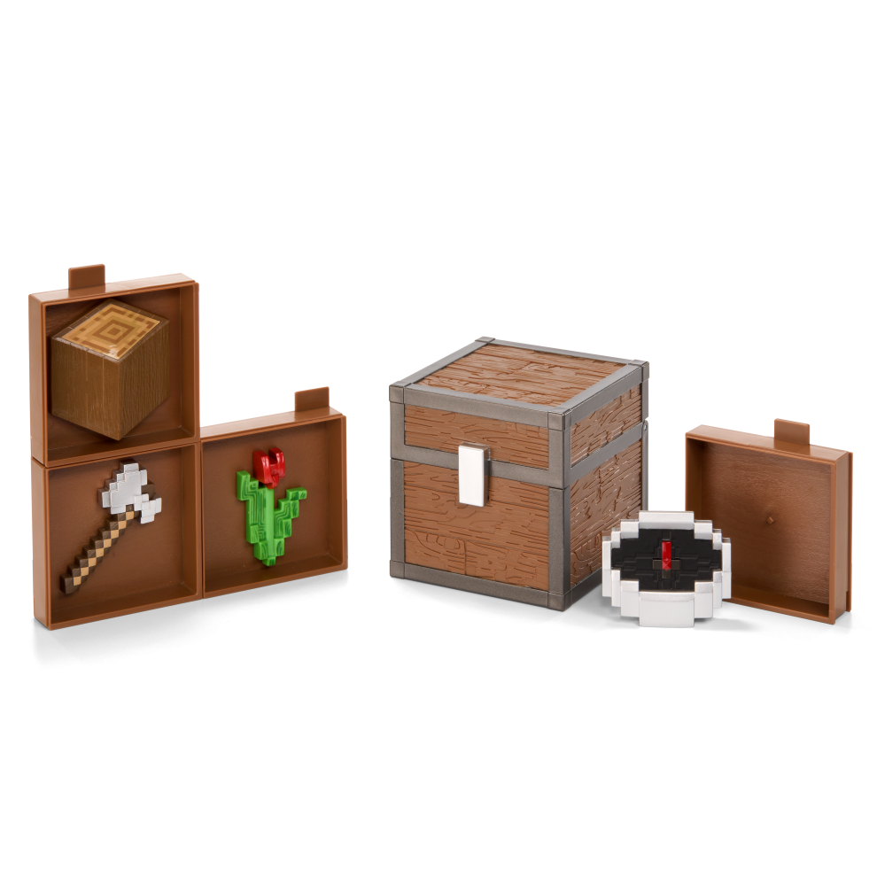 Minecraft Loot Chest Forest   Samlekiste Med Tilbehør Legetøj Geekd Dk