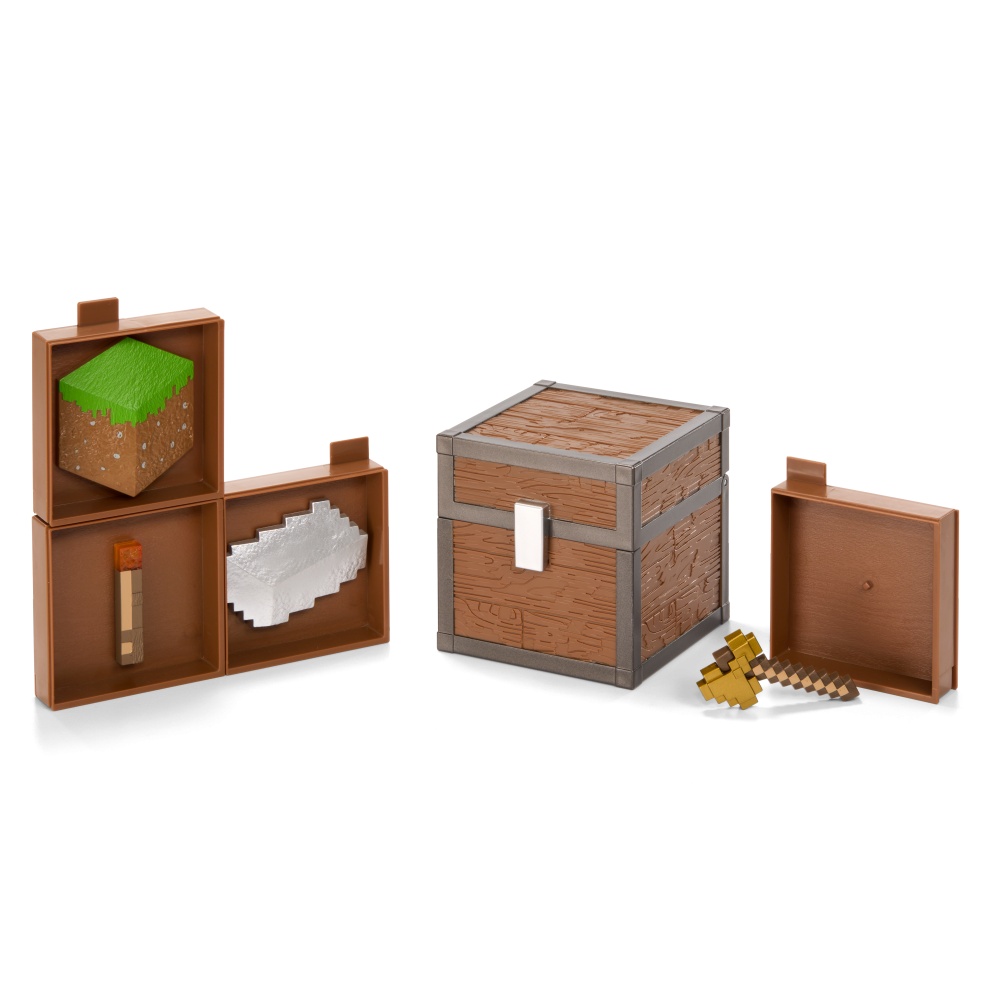 Minecraft Loot Chest Plains   Samlekiste Med Tilbehør Legetøj Geekd Dk