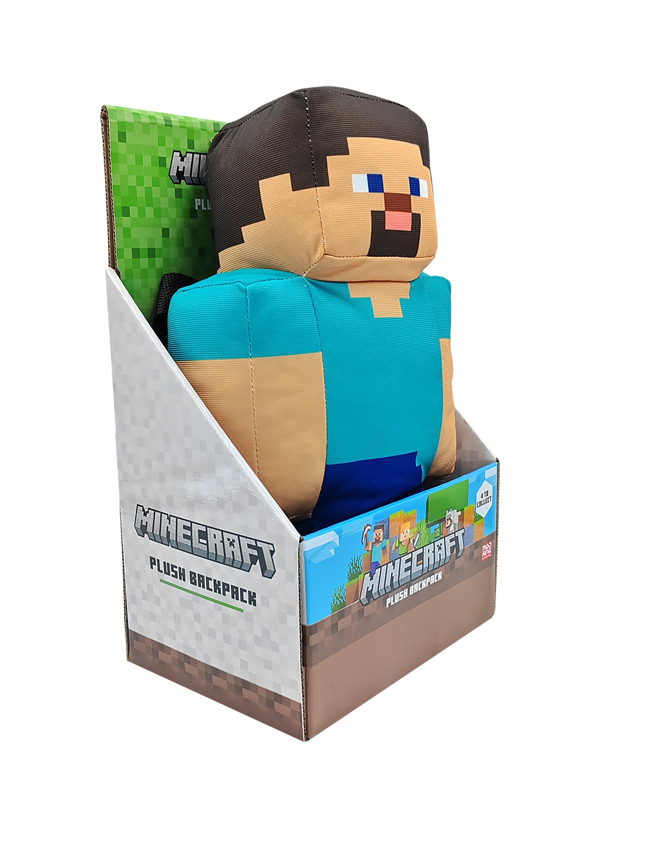 Minecraft Plush Backpack   Plysdyr Rygsæk Taske Geekd Dk