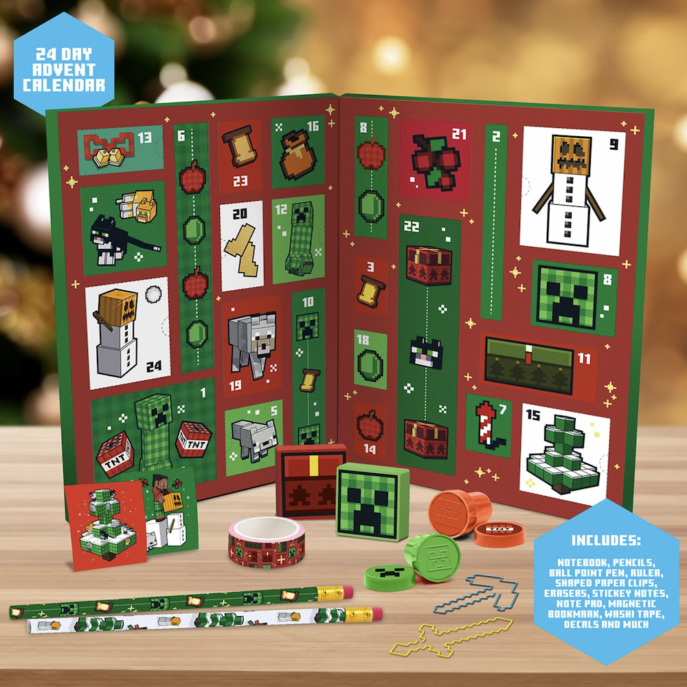 Minecraft Stationery 24 Days Advent Calendar Julekalender Geekd Dk