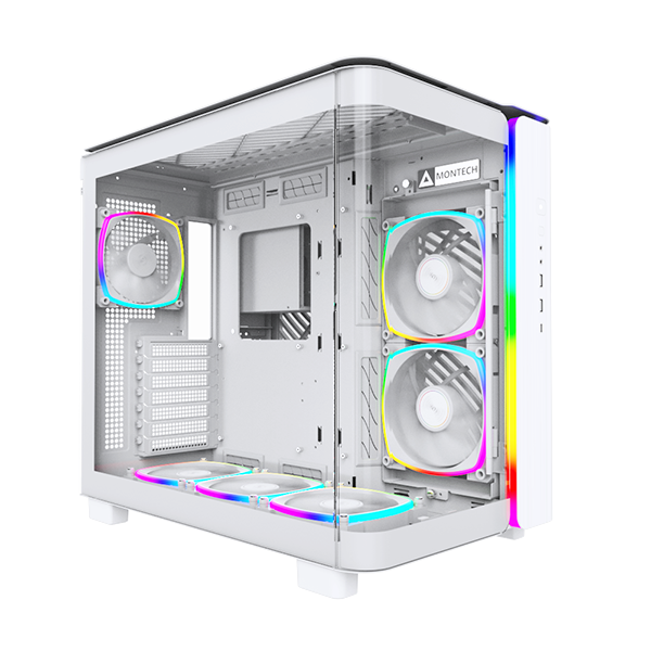 Montech King 95 Pro Hvid-  Curved Glas