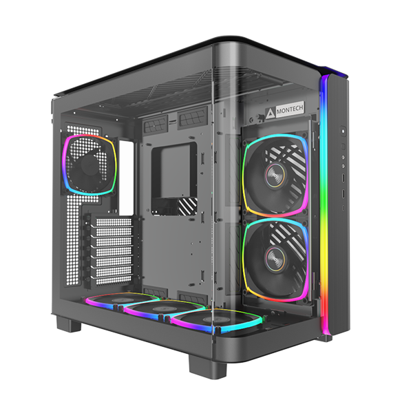 Montech King 95 Pro Sort-  Curved Glas