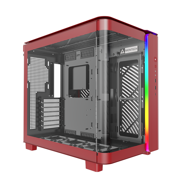 Montech King 95 Rød  Curved Glas