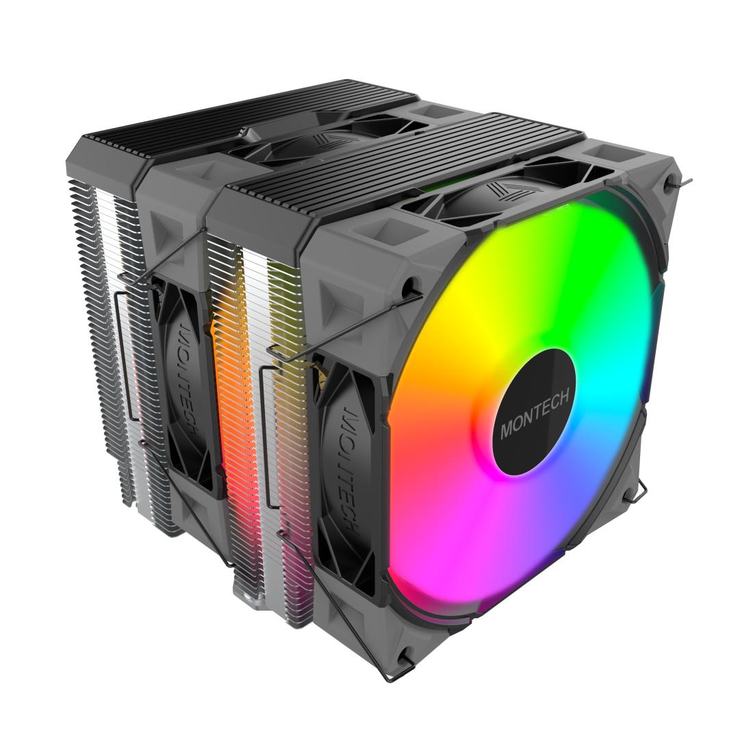 Montech Nx600  Dual Tower    Hp Cpu Cooler  Argb  Black Cpu Køler Geekd Dk