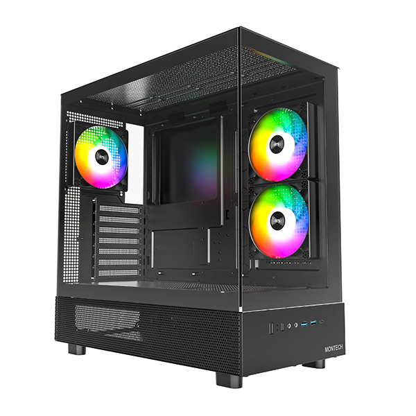 Montech Xr Tg Sort- 3x 120 Argb Pwm Fans