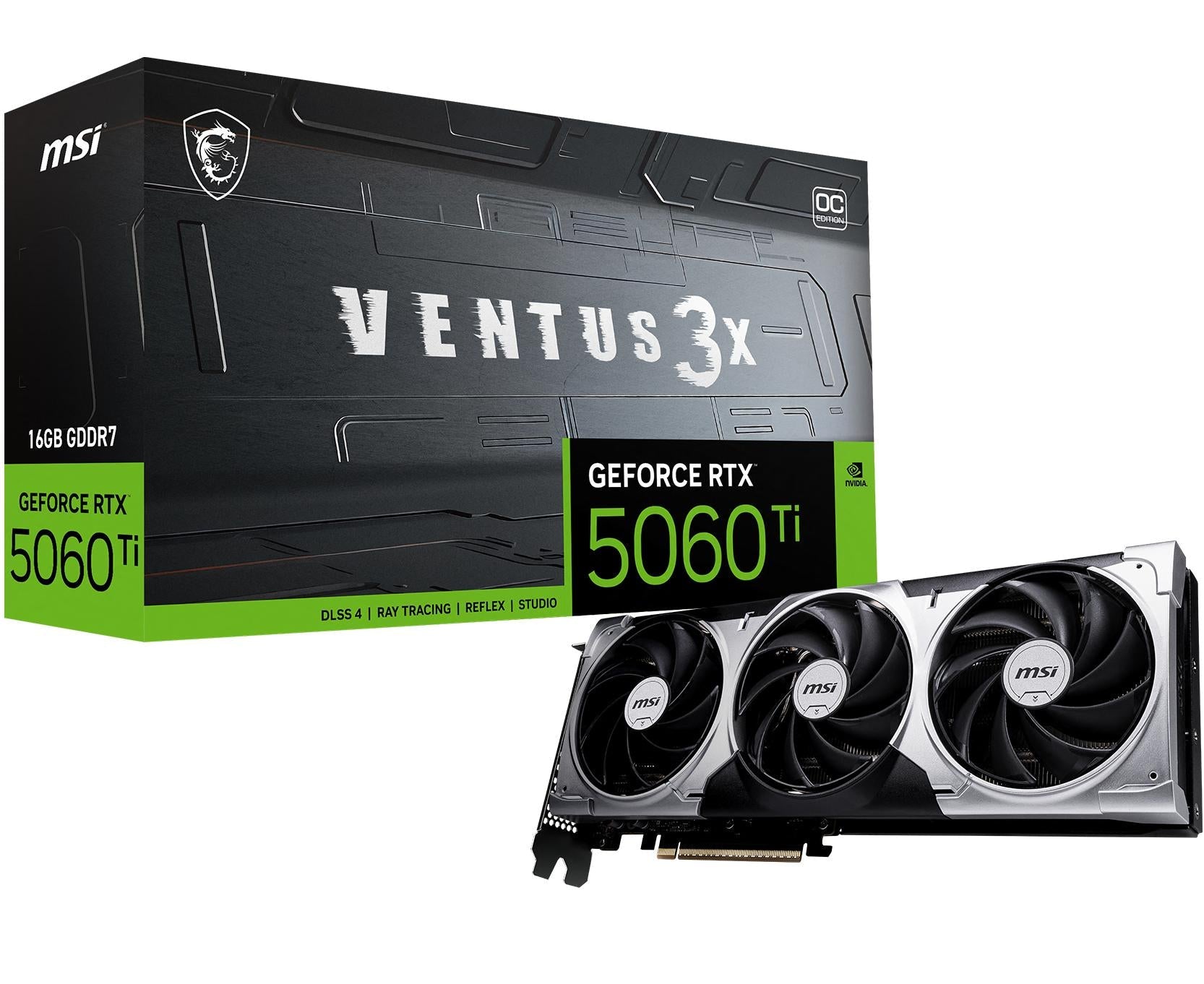 Msi Geforce 5060 Ti 16gb Ventus 3x Oc Grafikkort Geekd Dk