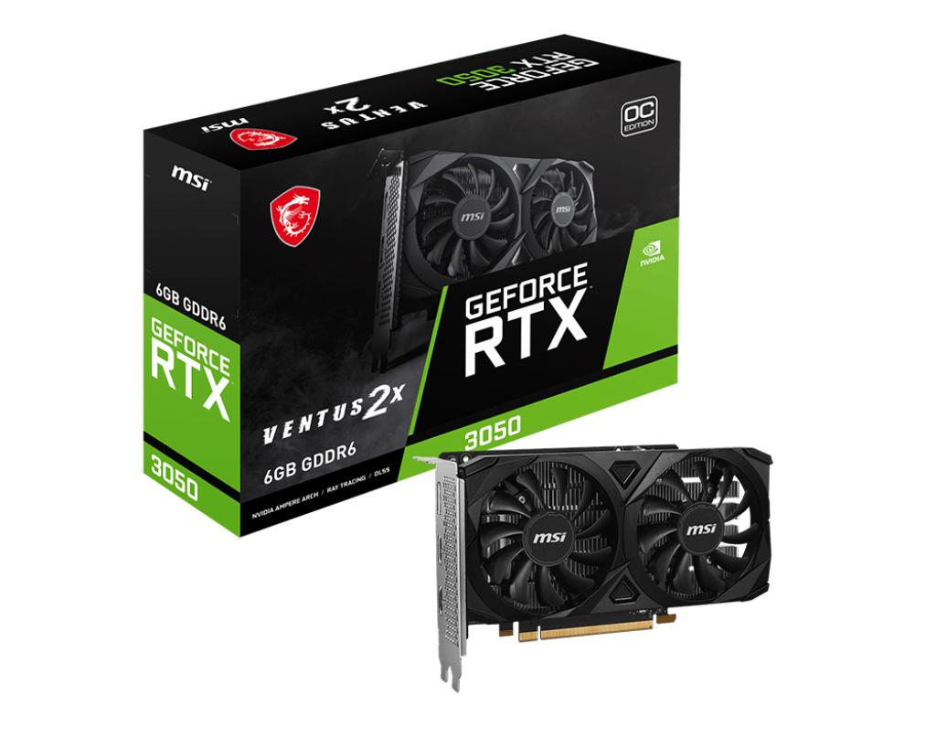 Msi Rtx 3050 6gb Ventus 2e   Oc Gddr6 Grafikkort Geekd Dk