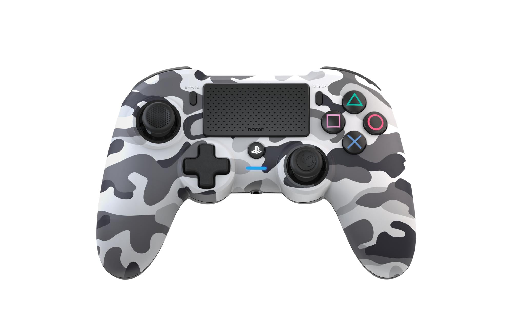 Nacon Trådløs Dualshock   V2 Controller Asymmetric Camo Grå  Ps4  Konsol Geekd Dk
