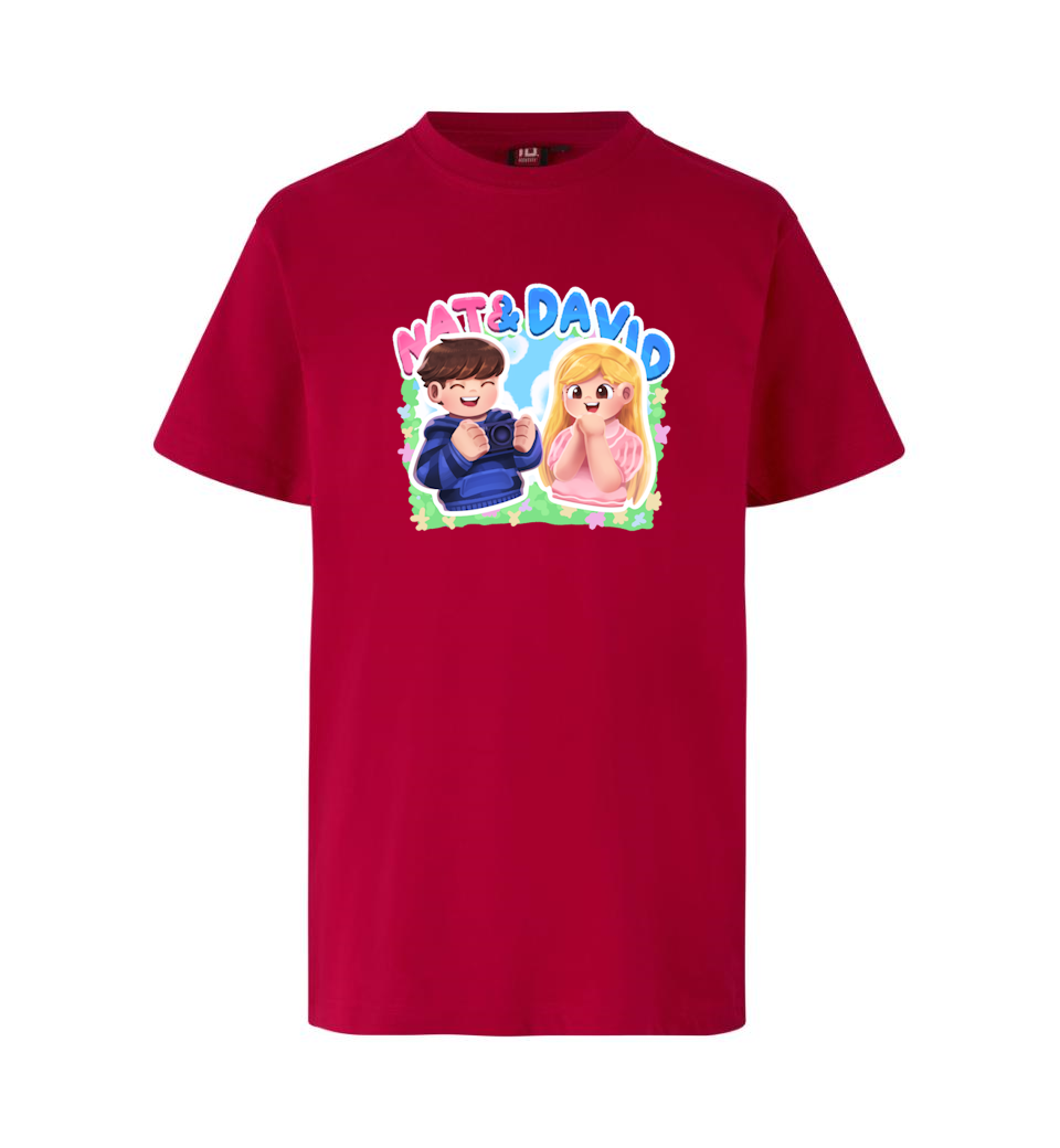 Nat David Tee Rød  -shirt Geekd Dk