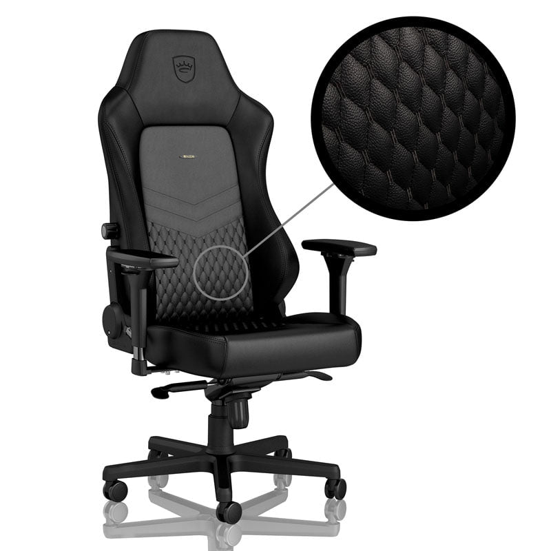 Noblechairs Hero Real Leather Sort Stol Geekd Dk
