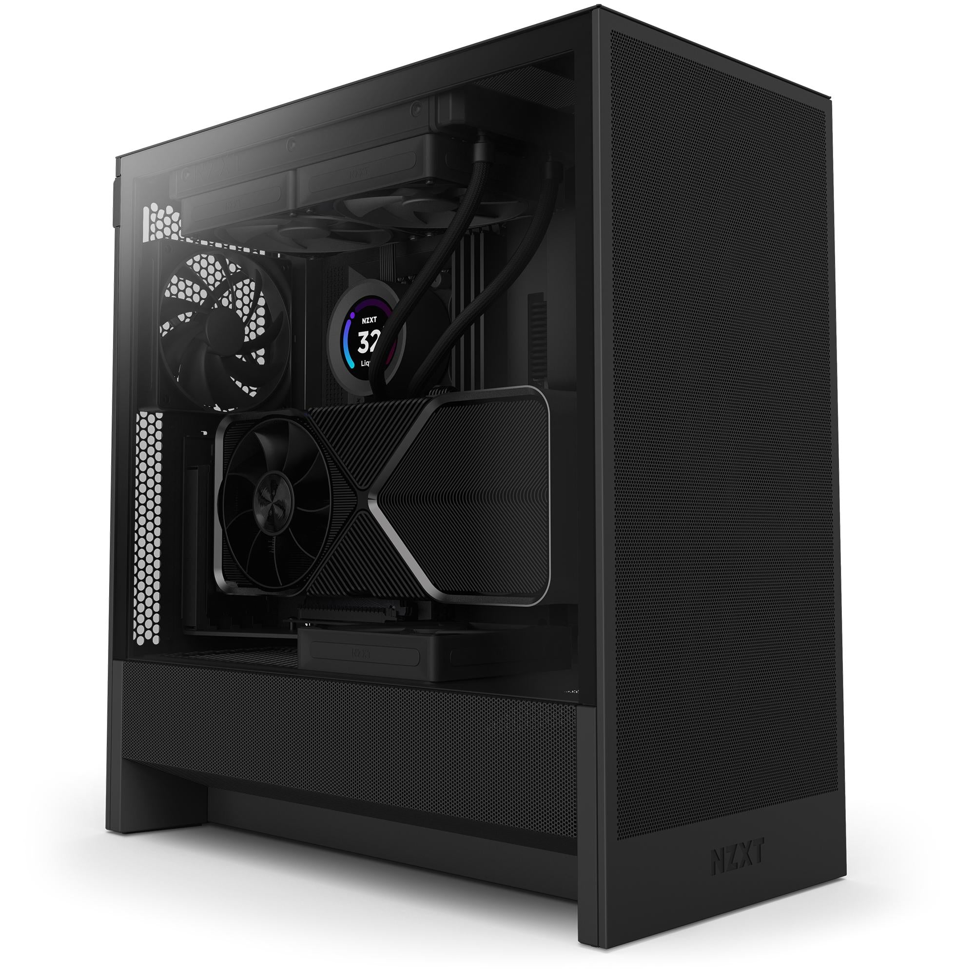 Nzxt H5 Flow  2024  Mid Tower Kabinet Sort Geekd Dk