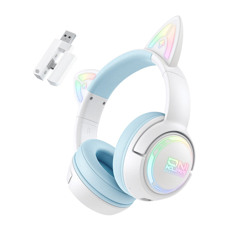 Onikuma Gt838 Gaming Headset   Hvid Blå Geekd Dk