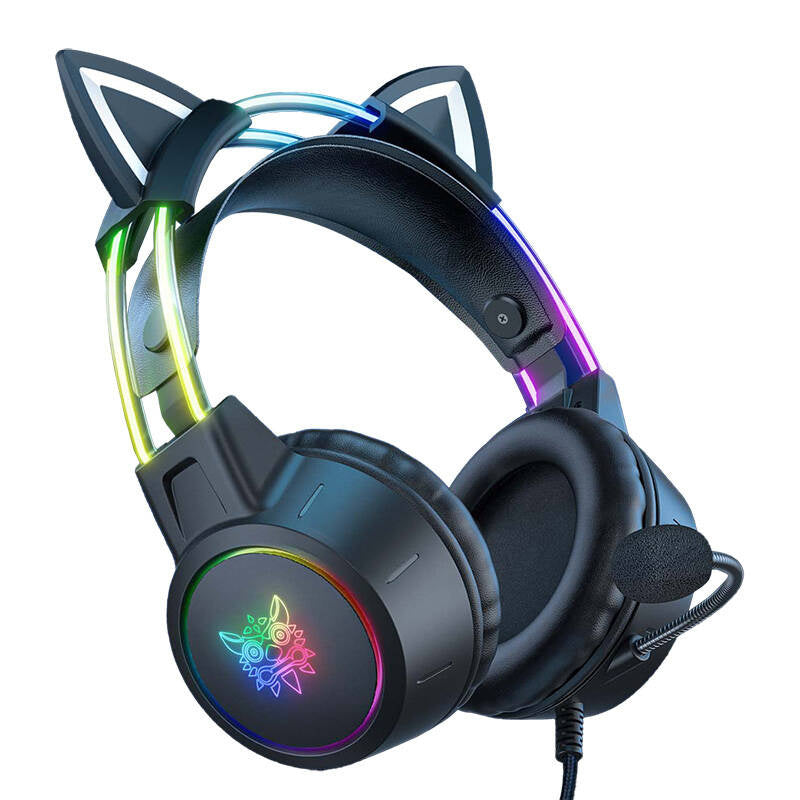 Onikuma X15 Pro Gaming Headset Med Katteører   Sort Geekd Dk
