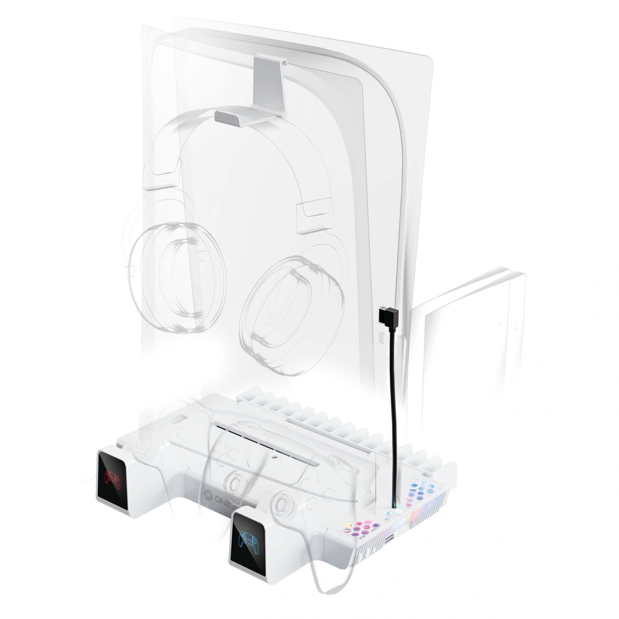 Oniverse Ps5 Nexus   Multifunction Stand For Ps5 White
