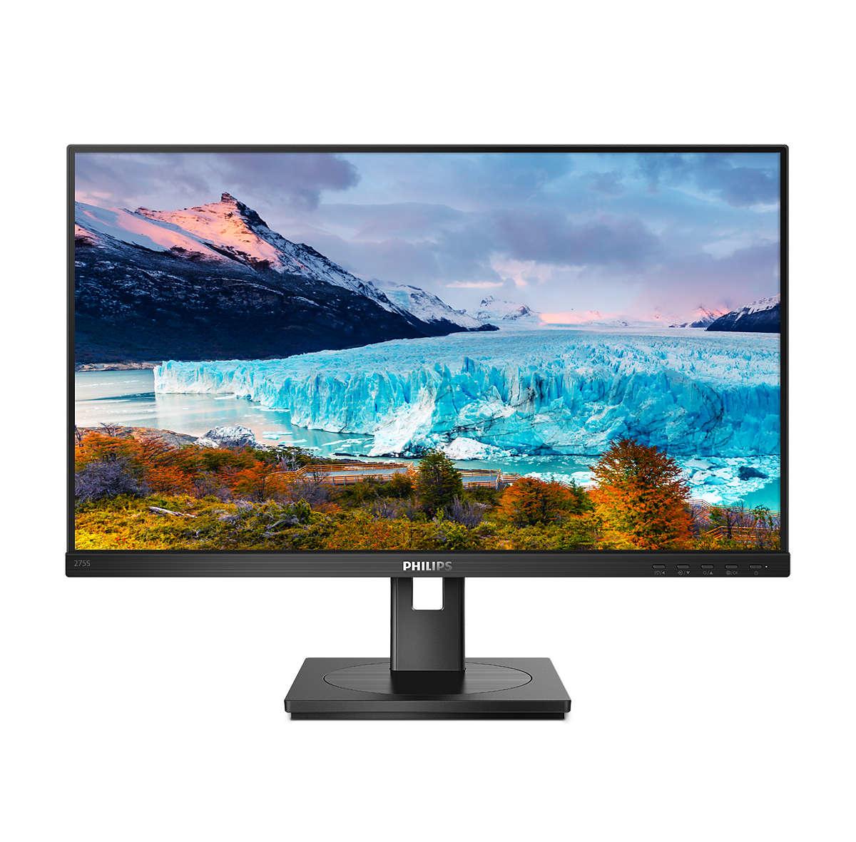 Philips  -line 275s1ae 27 2560   1440  2k  Dvi Hdmi Displayport 75hz Pivot Skærm