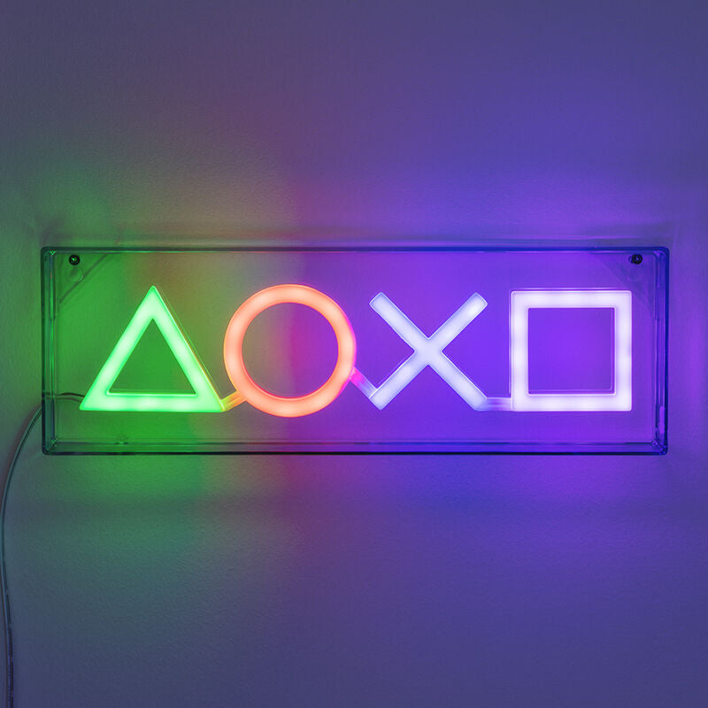 Playstation -symboler Led Neonlys 15   30 Cm Lampe Geekd Dk