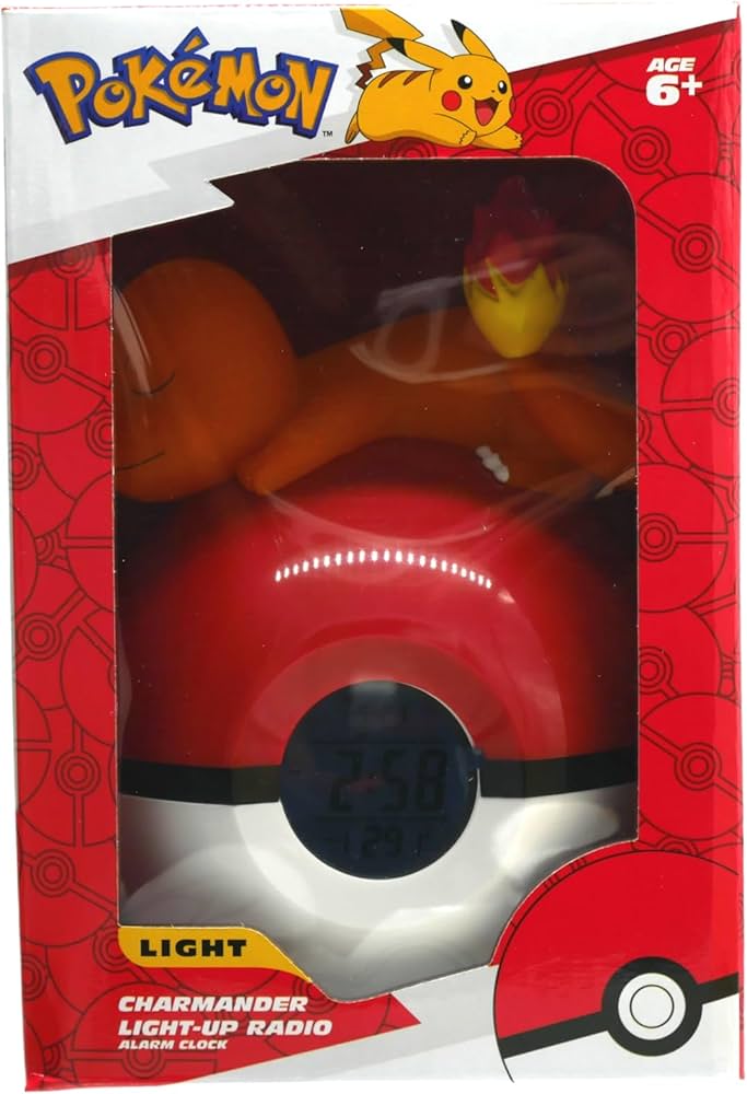 Pokemon Charmander Light Up Alarm Clock Vækkeur Geekd Dk