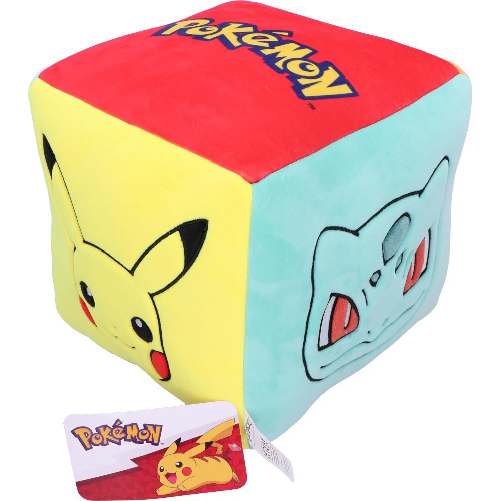 Pokémon Starter Cube Cushion 25cm Legetøj Geekd Dk