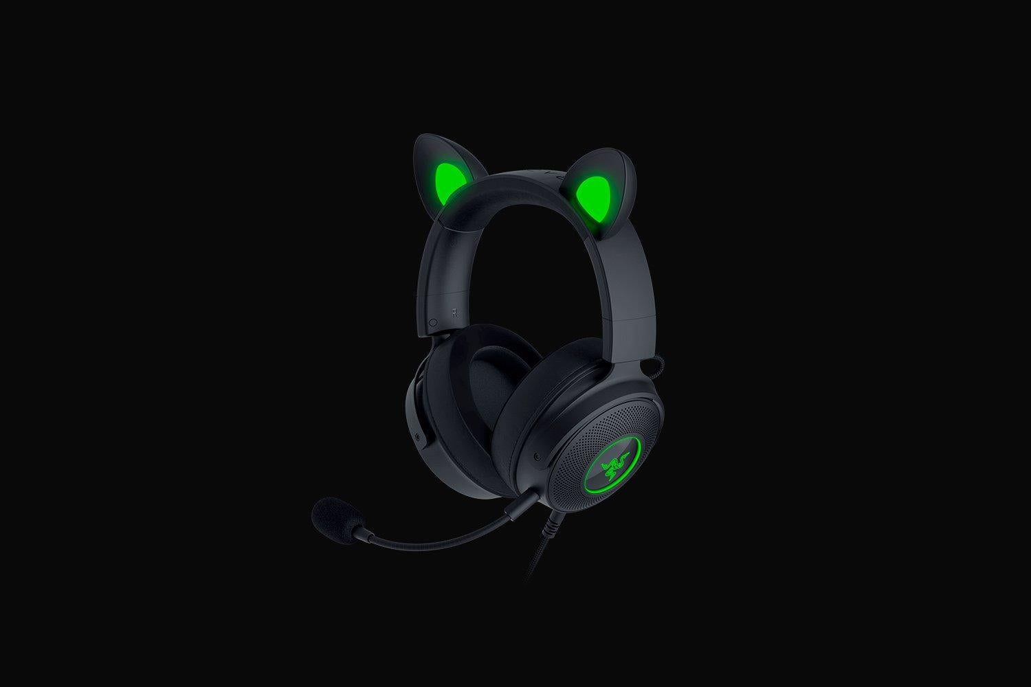 Razer Kraken Kitty V2 Pro   Gaming Headset Med Udskiftelige Rgb-ører  Sort