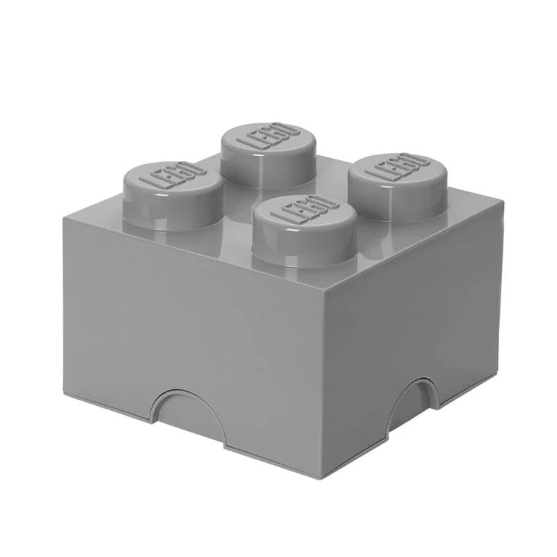 Room Copenhagen Lego Storage Brick   Grey Rc40031740 Opbevaringskasse Geekd Dk