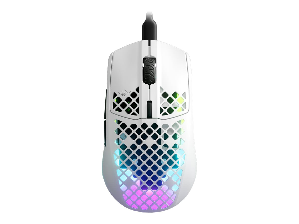 Steelseries Aerox   2022 Edition Optisk Kabling Hvid Mus Geekd Dk