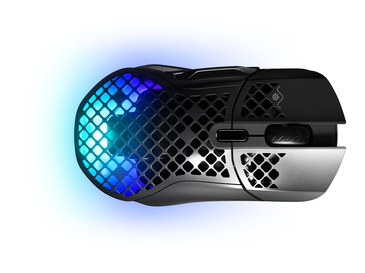 Steelseries Aerox   Optisk Trådløs Kabling Sort