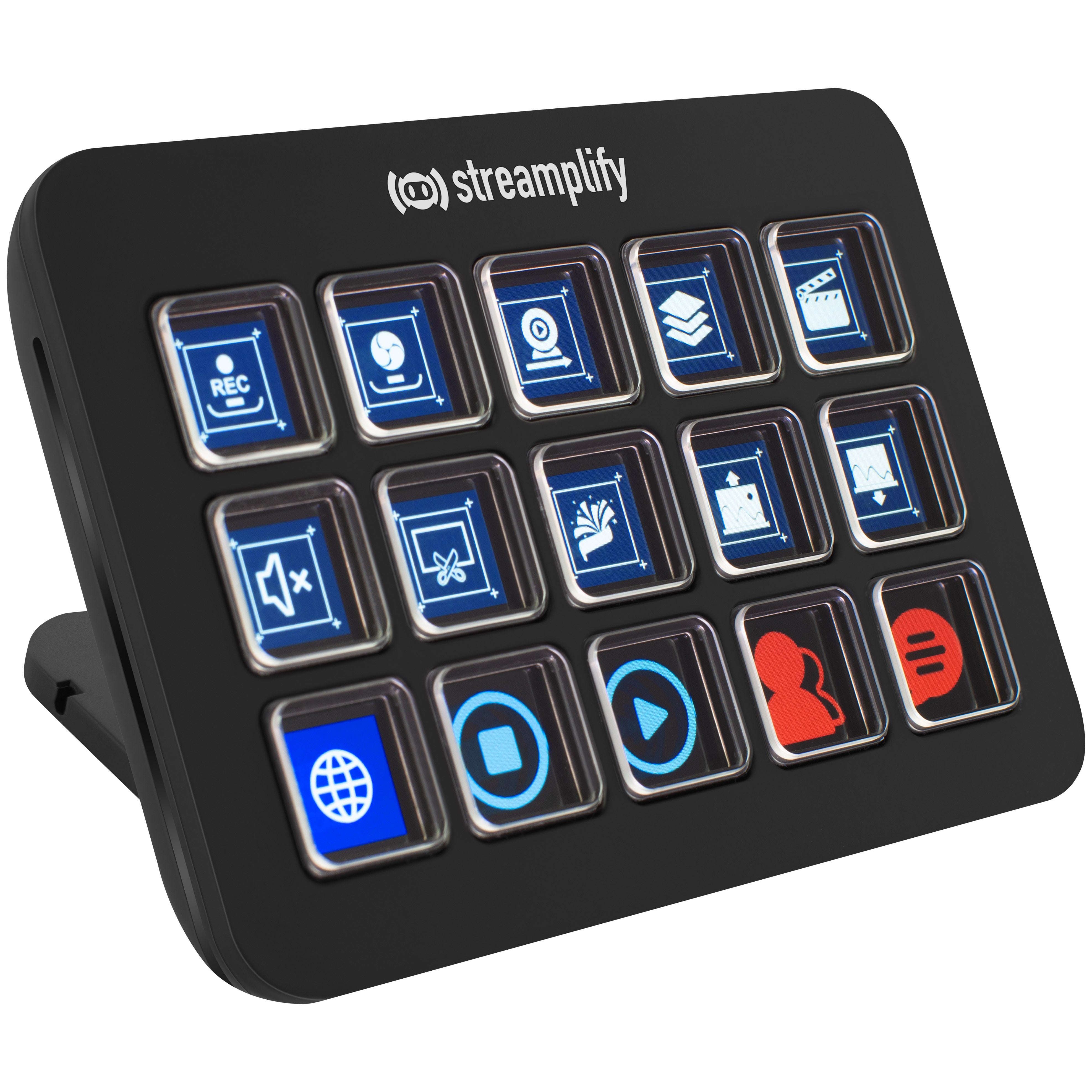 Streamplify Streaming Deck  15 Lcd Knapper Sort
