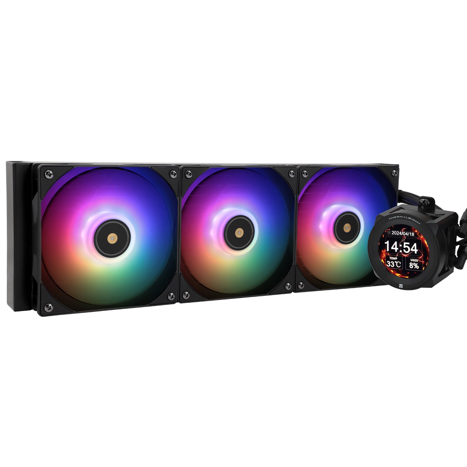 Thermalright Core Vision 360  Sort  Argb Vandkøling Geekd Dk