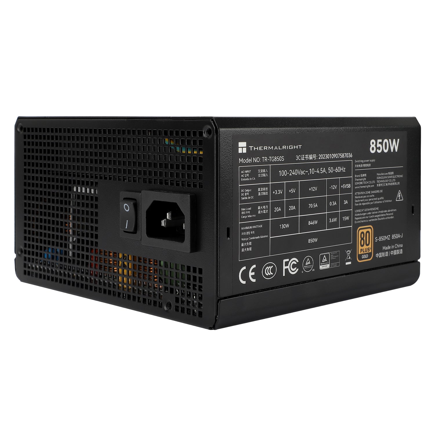 Thermalright Tr-tg 850s Black Psu  80  Gold  850w  Non-modular Geekd Dk