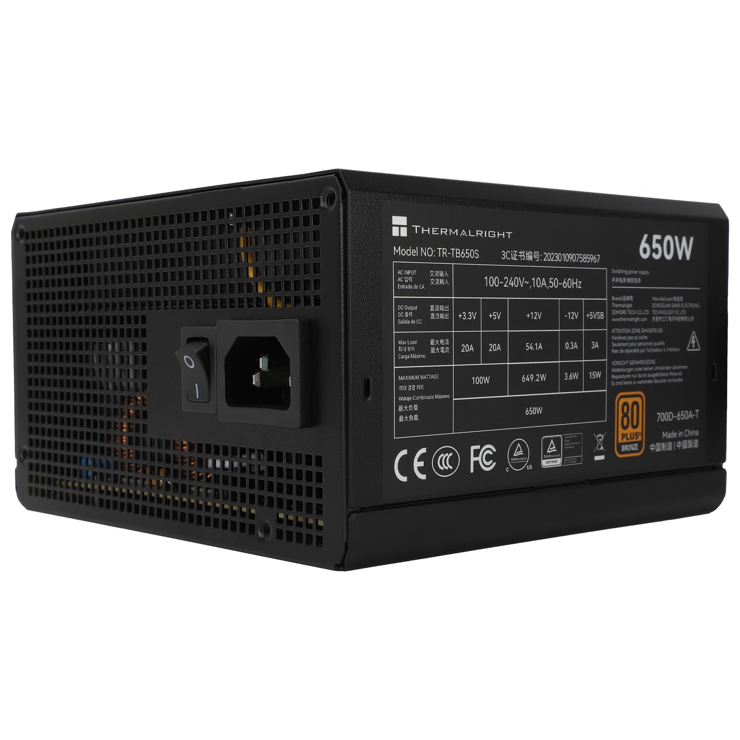 Thermalright Tr-tg 650s Black Psu  80  Gold  650w Non-modular Geekd Dk