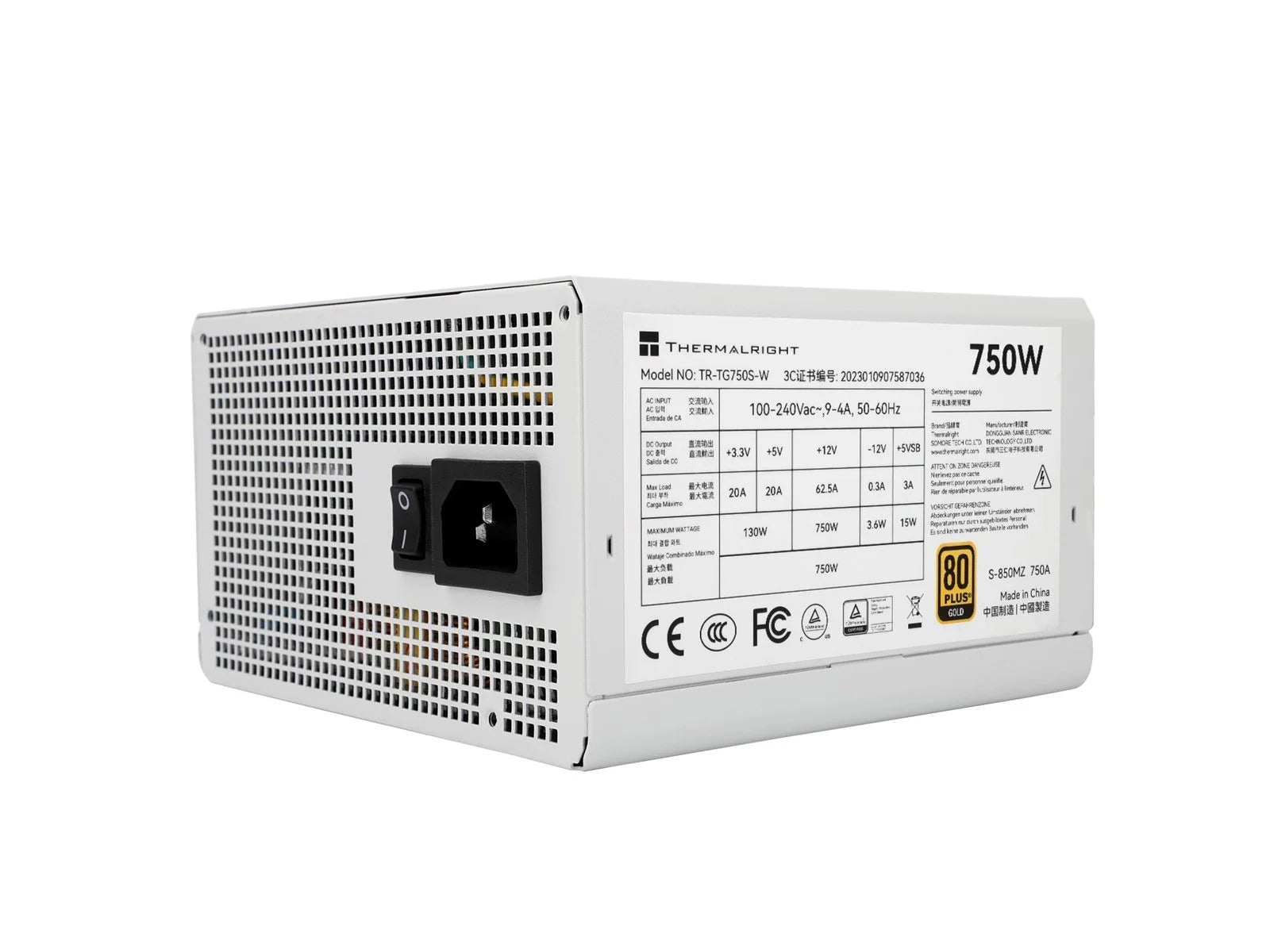 Thermalright Tr-tg 750s-  Hvid- Psu  80  Gold  750w  Non-modular Geekd Dk