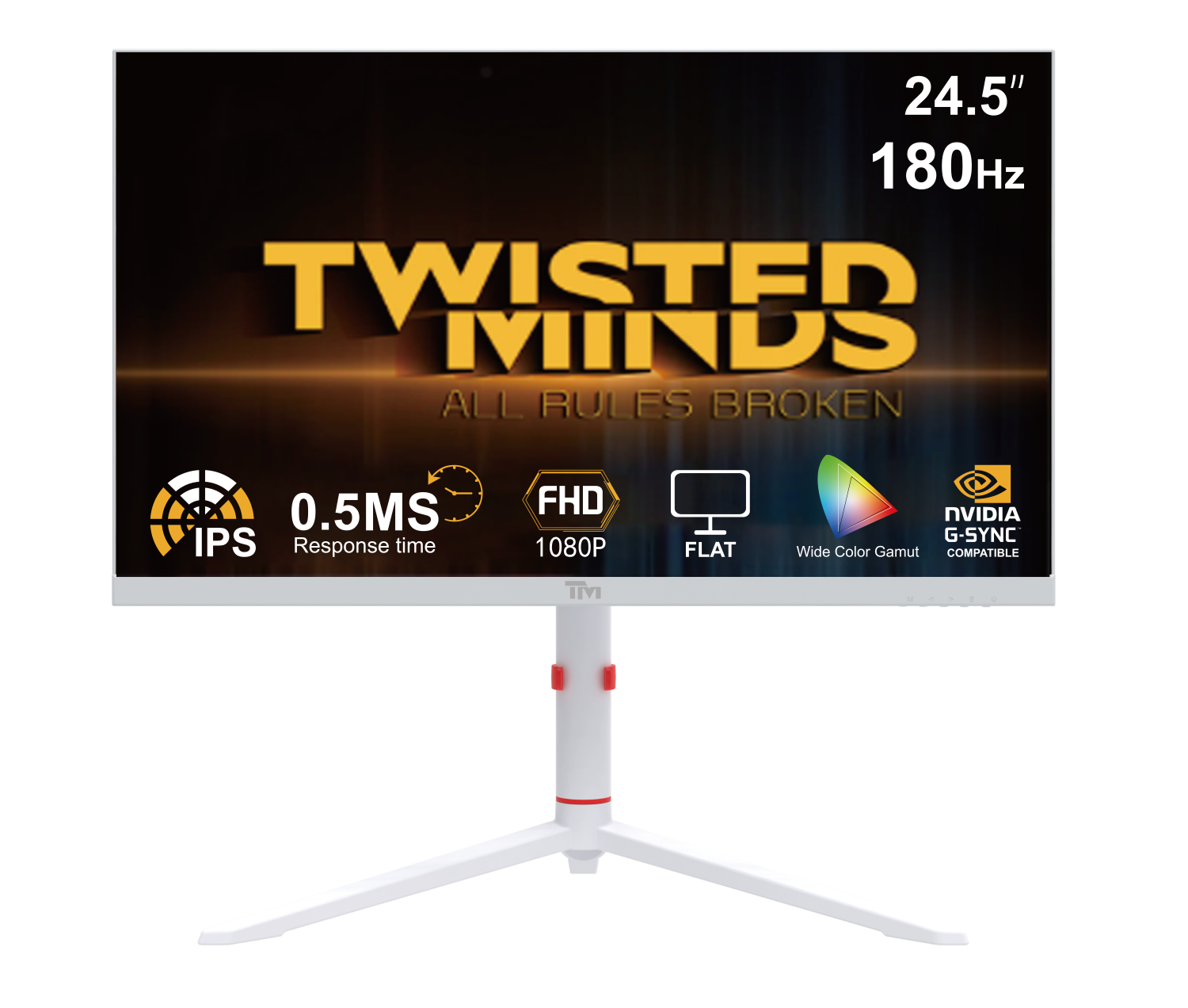 Twisted Minds Artic Pro Series 24  Fhd 180hz Hvid