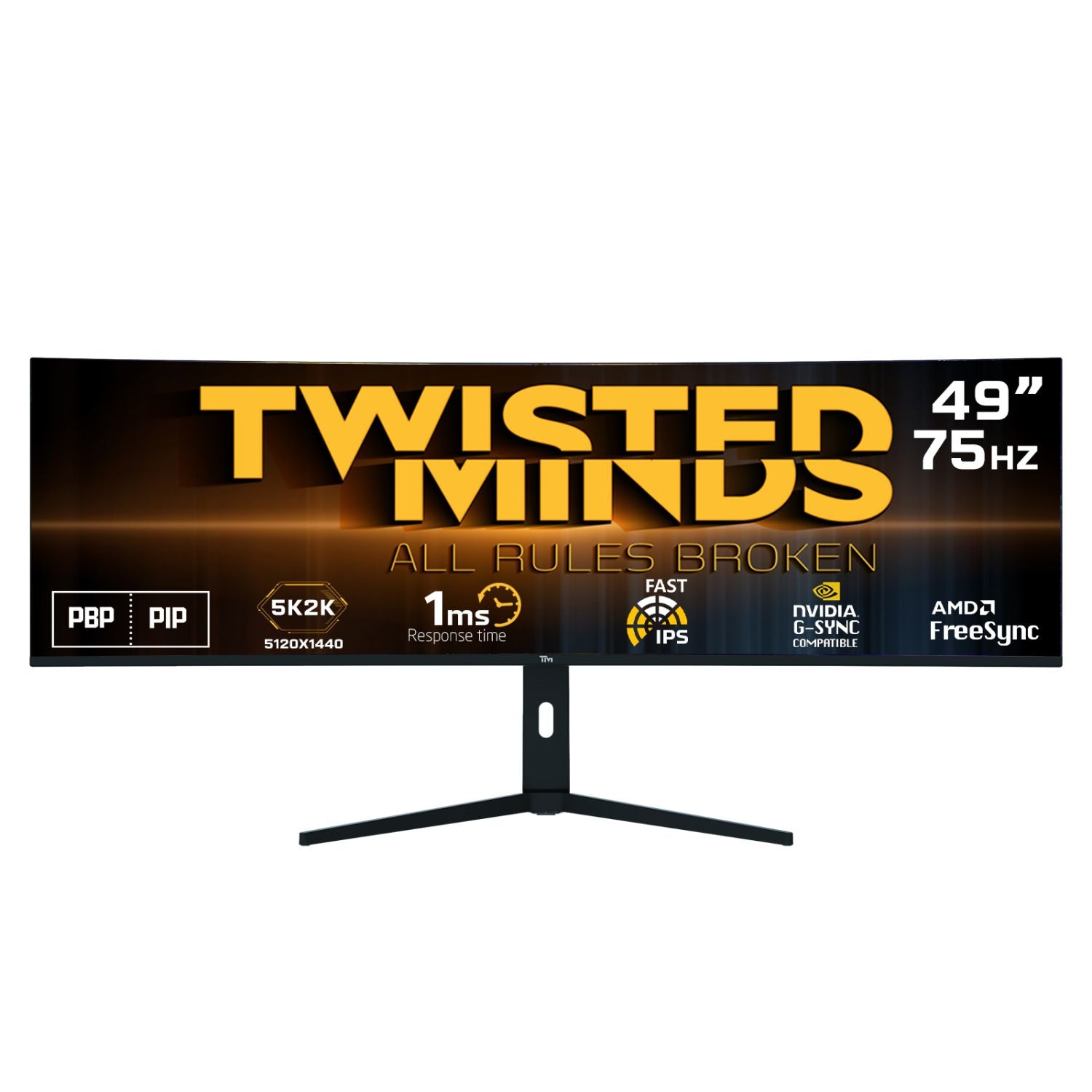 Twisted Minds Curve Gaming Monitor 49  5k 2k 75hz