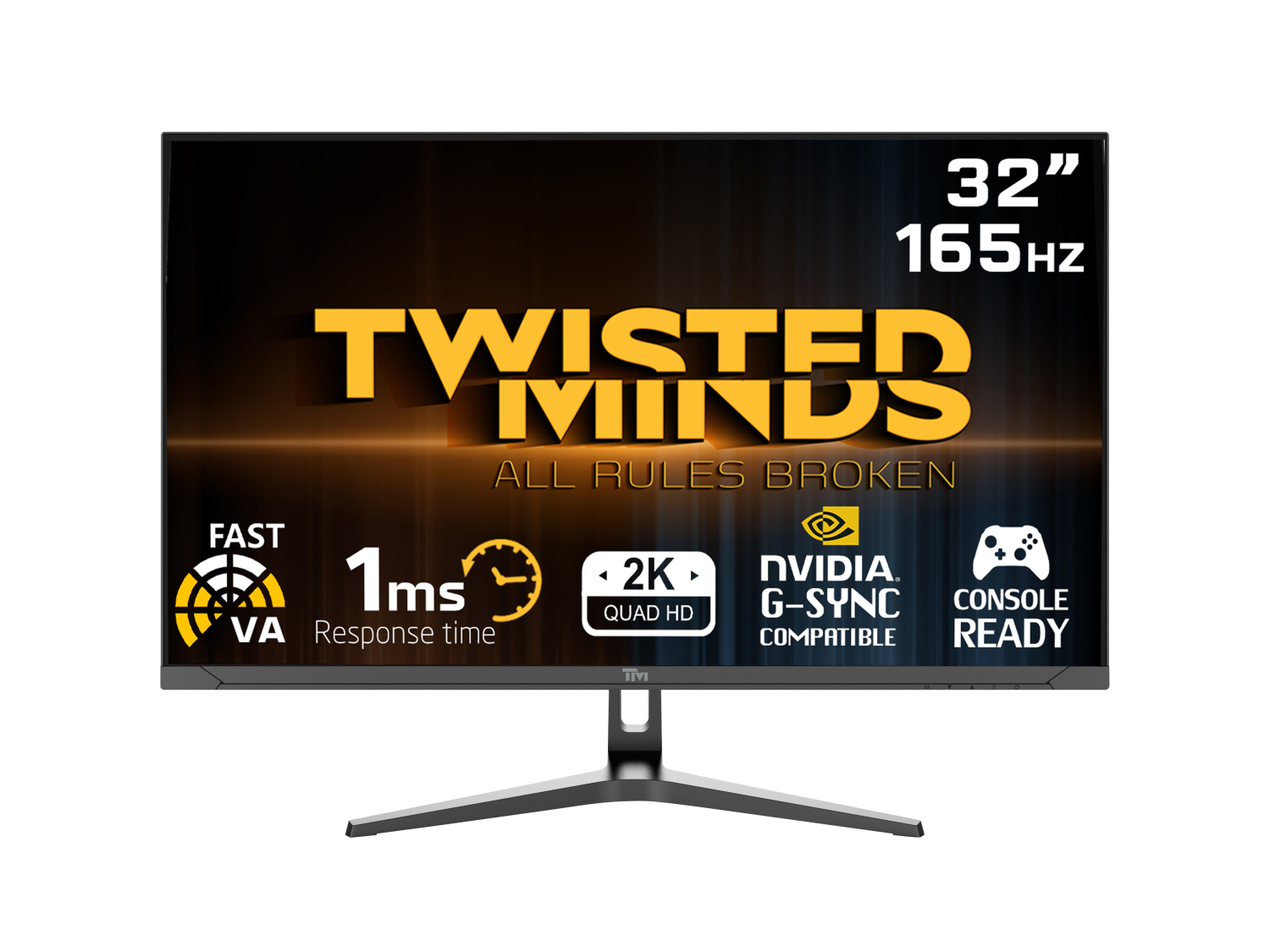 Twisted Minds Flat Gaming Monitor 32 Qhd 165hz Skærm Geekd Dk