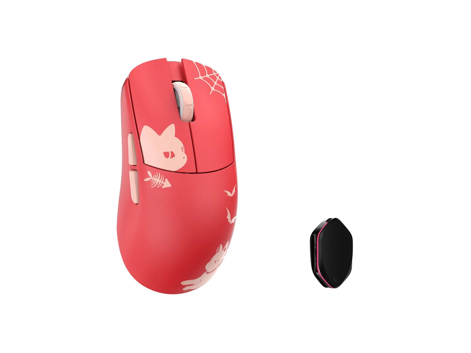 Wlmouse Ying Red Cat  Omron Optical  Wireless 8k Magnesium Mouse Mus Geekd Dk