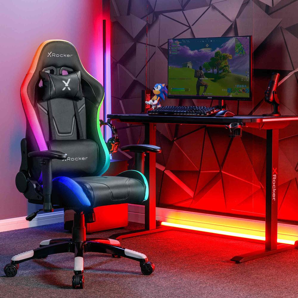 Xrocker Agility Junior Pc Office Gaming Chair Rgb Stol Geekd Dk