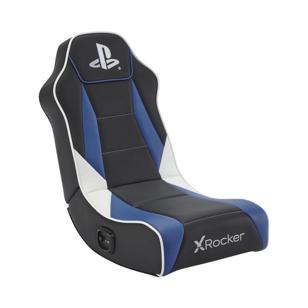 Xrocker Playstation Geist     Floor Rocker Black And Bliue Stol Geekd Dk