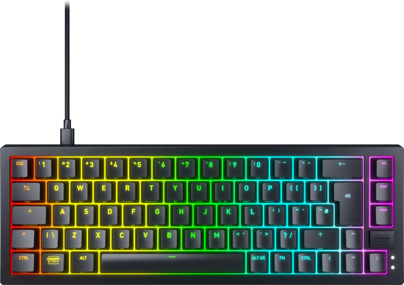 Xtrfy K5v2 Rgb  Compact Mekanisk Tastatur  65  Sort  Nordic Geekd Dk